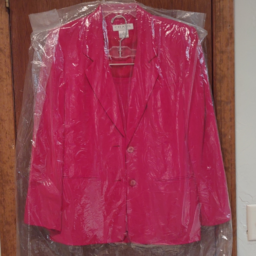 Woman's silk suit.